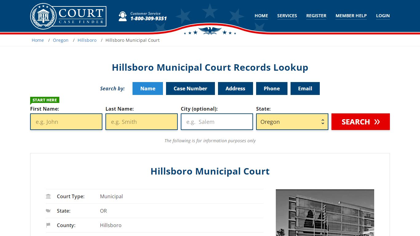 Hillsboro Municipal Court Records Lookup - CourtCaseFinder.com